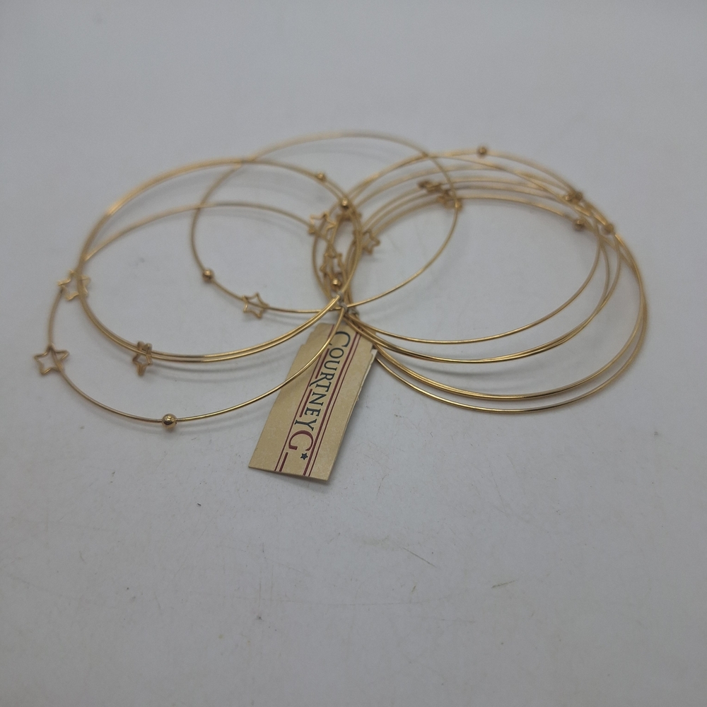 Courtney G Goldtone Star Bracelet Set
